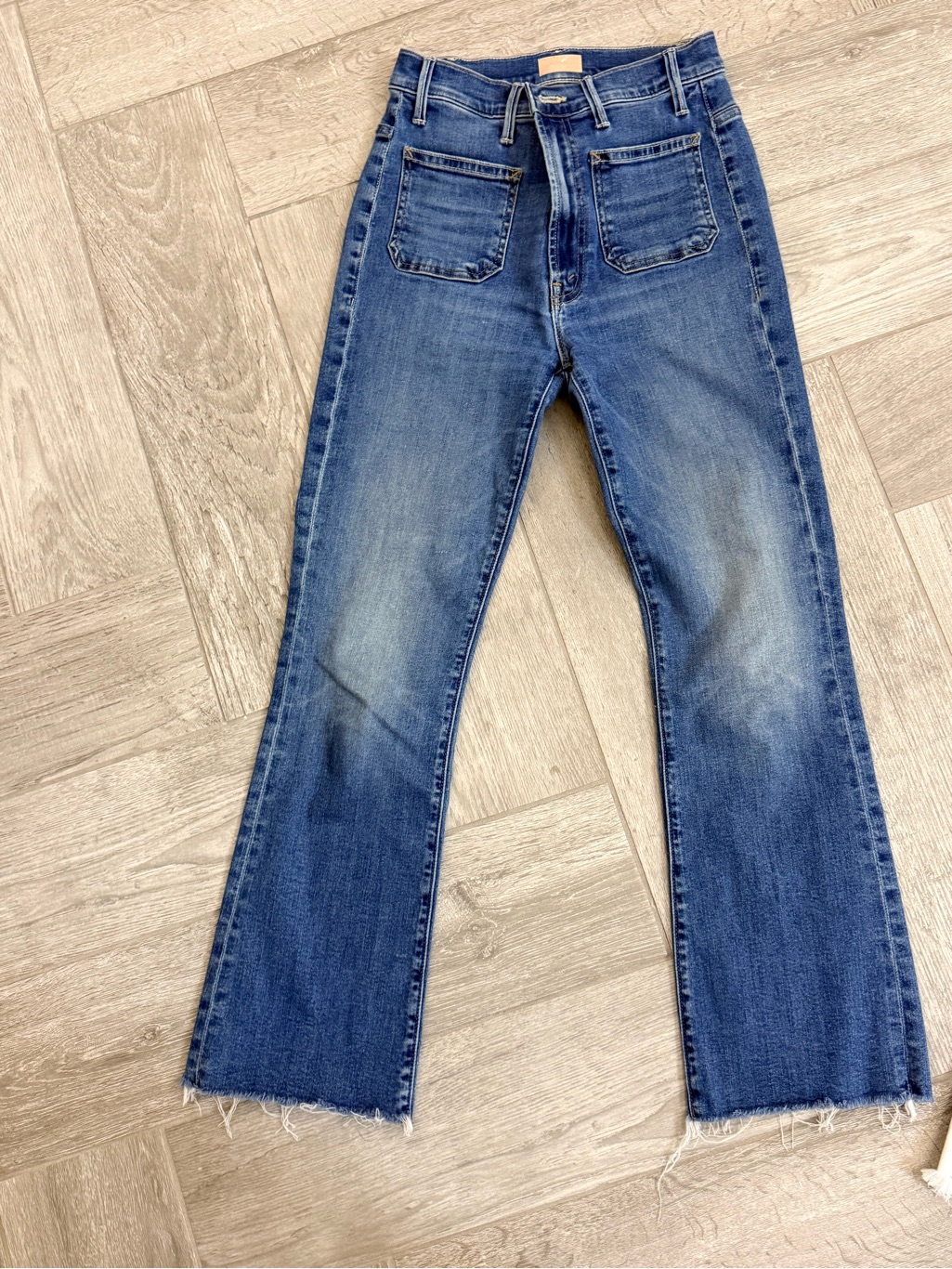 Mother Patch Pocket Crop Jeans
